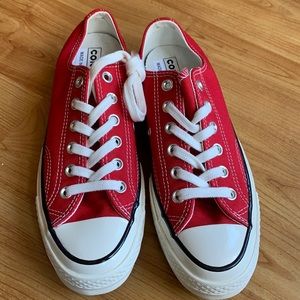 Red converse sneakers